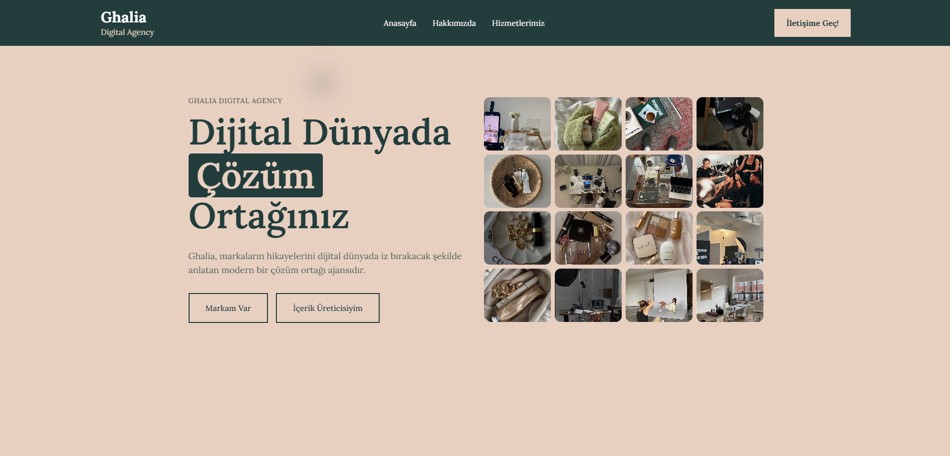 An image of the Ghalia Digital Agency project.